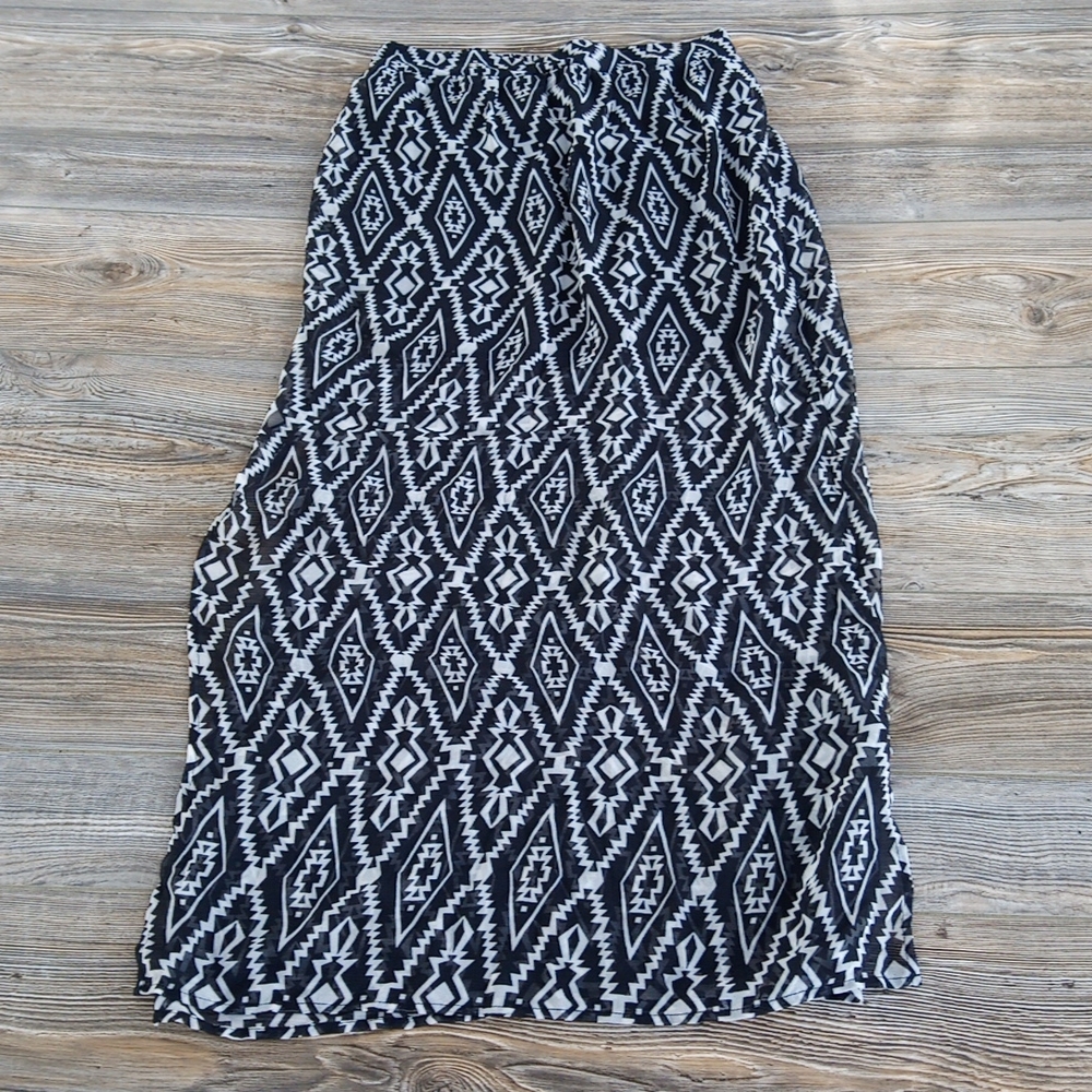 Boho Patterned Lightweight Sheer Long Flowy Lined… - image 2